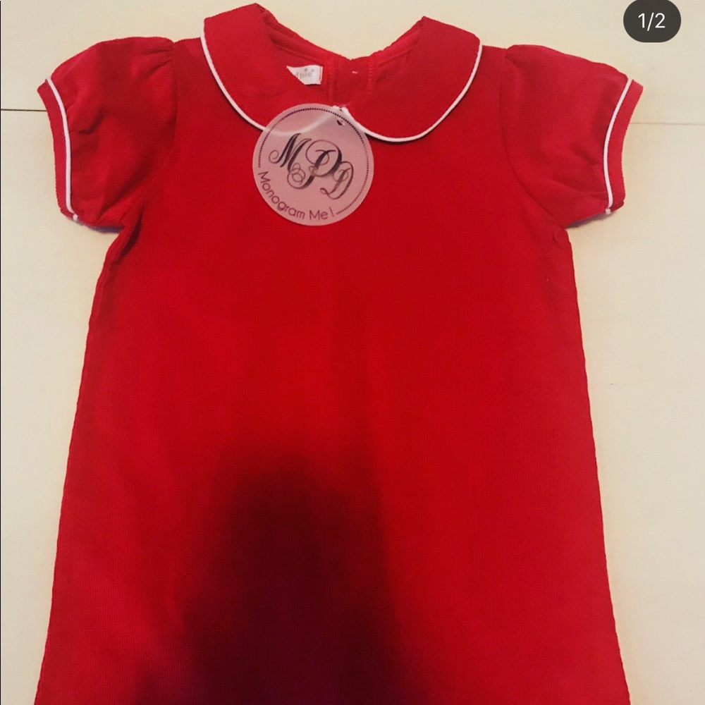 NWT Mud Pie Red Corduroy Dress